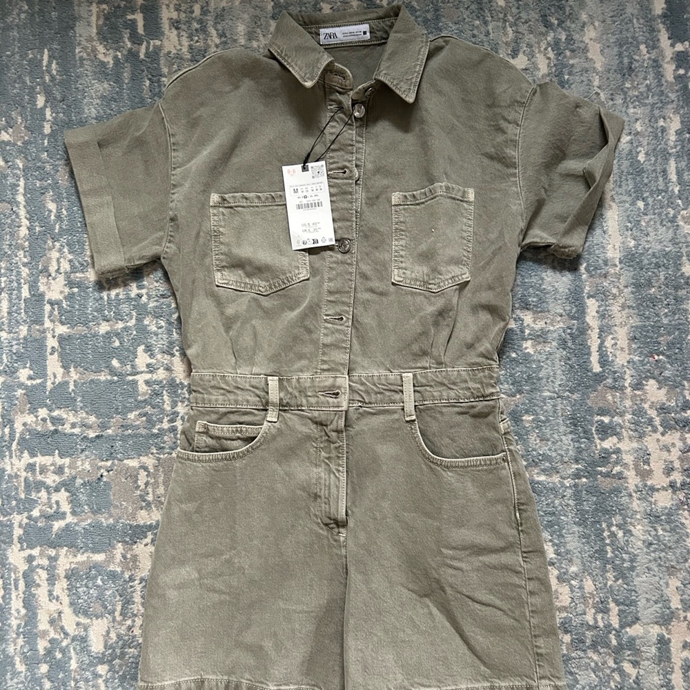 Zara Denim Romper